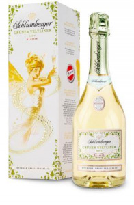  Вино игристое Шлюмбергер Грюнер Вельтлинер Классик белое брют 0,75 л в подарочной упаковке