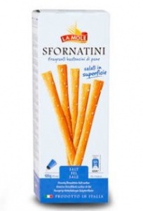 Хлебные палочки Гриссини Ла Моле Сфорнатини с морской солью 120 г