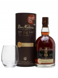 Ром Дос Мадерас 10 лет в подарочном тубусе с бокалом 0,7л