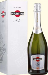  Вино игристое Мартини Асти белое сладкое 0,75л в подарочной коробке