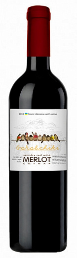  Вино Котнар Горобчики Мерло красное полусухое 0,75л