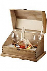 Граппа Маццетти Ван Гог 0,7 л с 2 - мя бокалами в подарочной деревянной коробке