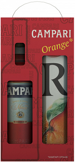 Настойка Кампари Биттер 0.5л + Нектар Апельсиновый Рич 1л
