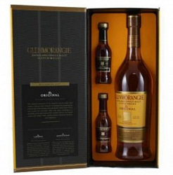 Виски Гленморанджи Пионер Пак (Ориджинал 0,7л и Ласанта 0,05л с Куинта Рубан 0,05л) в подарочной коробке