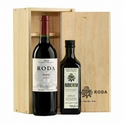  Вино Рода Резерва 2008 0,75л и оливковое масло Рода 0,5л в подарочной коробке