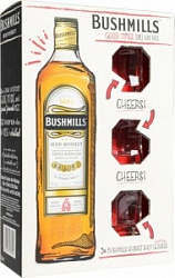 Виски Виски Бушмилс 0,7л в подарочной коробке + 3 рюмки