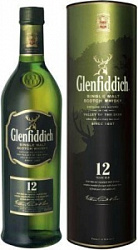 Виски Гленфиддик 12 лет в подарочном тубусе 1 л