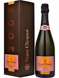  Шампанское Вдова Клико Винтаж 2008 Брют Розе в подарочной коробке
