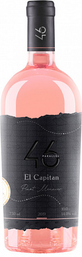  Вино 46 Параллель Эль Капитан Пино Менье розовое сухое 0,75 л