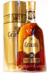 Виски Грантс 18 лет в тубусе 0,7 л