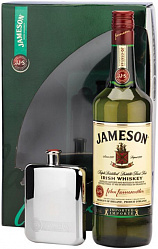 Виски Джемесон в подарочной коробке с флягой 1 л