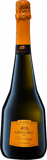  Вино игристое Кава Кавас Хилл Винтаж Натюре Гран Резерва белое брют 0,75 л