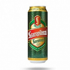 Пиво Staropilsen Lager світле 4,7% з/б 0,5л
